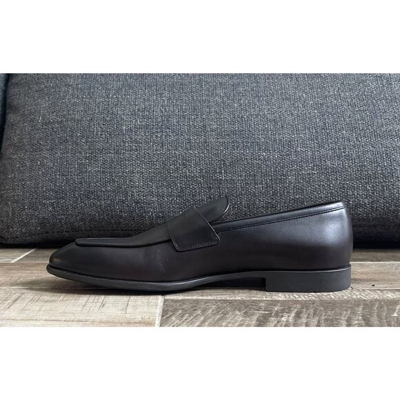 $1,195 NIB FERRAGAMO Funes Hickery Calf Leather Loafer Slip On Dress Shoes 11 E main image 6